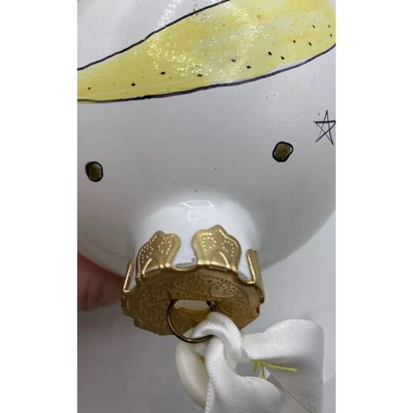 Cute As A Button Glass Christmas Ornament Signed Heaven Sent New Baby 4 Inch - Picture 10 of 16